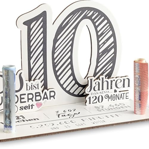10 Geburtstag - 10 Jahre 3D-Holzkarte | Geldgeschenke, 10 Geburtstag Mädchen, 10 Geburtstag Jungen, 10 Geburtstag, 10. Geburtstag Mädchen, 10 Geburtstag Deko, 10. Geburtstag Jungen