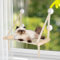 Shulltji Cat Hammock Window Foldable, Cat Window Bed Suitable for Cats, 50 x 38 cm, Maximum Load Capacity 20 kg, with 4 Strong Suction Cups, Double Thickened Fabric