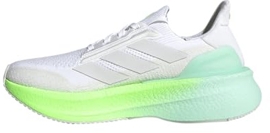 adidas Women's Ultraboost 5X Running Sneaker, White/Dash Grey/Lime Burst, 10.5 UK