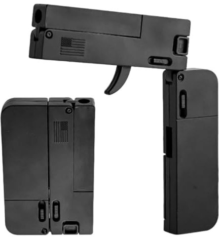 Spielzeug Pistole, Legierungsmaterial Schaumstoff Soft Bullet Gun Schnellfalten Soft Bullet Toy MetallgehäUse Bequeme Munitionslager Starke Kraft, 14+Geschenke FüR Kinder, black