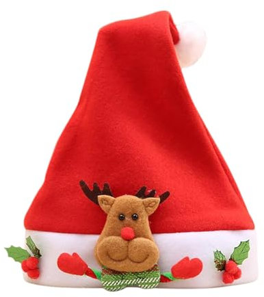 Sobzia Weihnachtsmütze Erwachsene Nikolaus Mütze Weihnachtsmütze Weihnachtliche Mütze Weihnachtsmütze Nikolausmütze Dicker Fellrand Aus Plüsch