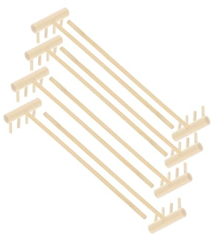 Abaodam Mini Râteaux de Jardin Zen en Bambou Lot de 8 Accessoires pour Bac à Sable Décoration de Bureau Miniature pour Plateau Zen Ornements Micro Jardin Feng Shui