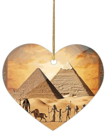 2024 Weihnachtsbaumschmuck, Acryl, Hängeanhänger, antikes Ägypten, Weihnachtsbaumschmuck für Weihnachten, Familienfeier, Urlaub, dekorativ