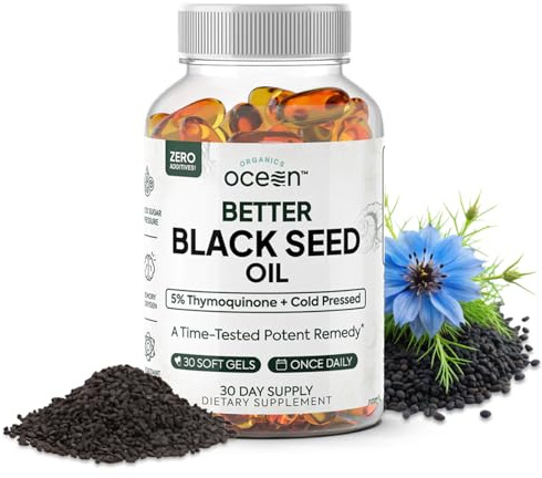 Organics Ocean Better Black Seed Oil Cold Pressed Softgels, 1 Pack