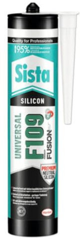 Sanitär Silikon F109 für Innen und Außen Weiss Bad und Küche - Schimmelressistent - UV und Witterungsbeständig - Perfekt für Badewannen, Waschbecken Toiletten (1 x 300ml)