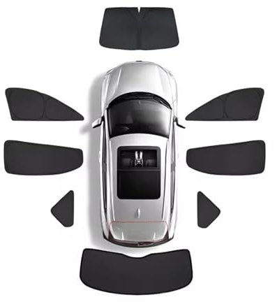 Zyfwzc Parasoles para Coche para Audi A4 B7 Avant 2005-2009,protección Solar y Aislamiento Térmico,Visera para Ventana Lateral de Coche,Black-Black-8pcs