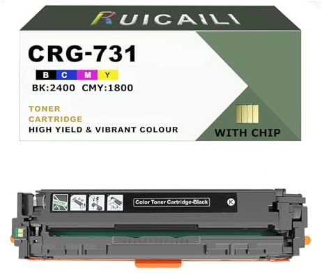 RUICAILI Ersatz für Tonerkartusche, kompatibel mit CRG-731 für LBP7100Cn MF628Cw MF8230Cn MF623Cn Satera MF628Cw (1, schwarz)