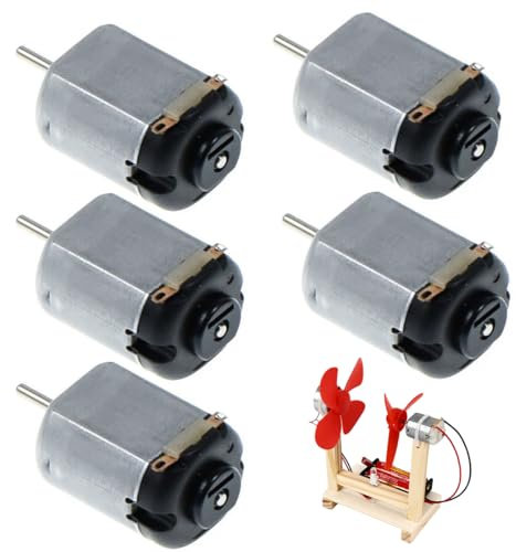 WUSJCOF Mini Moteur Électrique, 5 Pièces, DC Micro Moteur, Moteur Miniature pour Jouets DIY, Moteur, DC 3 V-6 V, 23000 RPM
