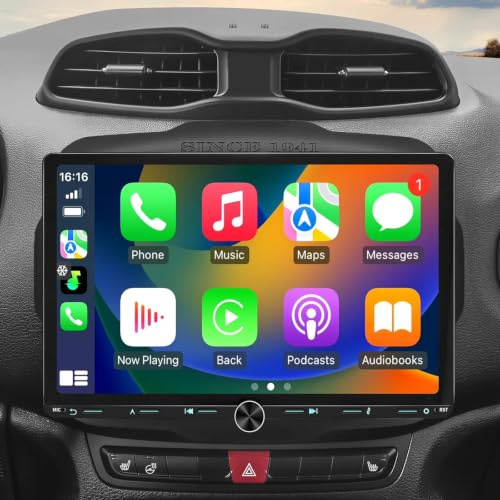 Autoradio Stereoanlage für Jeep Renegade 2015-2020 10,1 Zoll Touchscreen | Head Unit Wireless CarPlay Android Auto GPS Navigation Bluetooth WiFi DSP SWC FM/AM Rückfahrkamera
