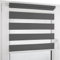 Deco4Me Doppelrollo Klemmfix ohne Bohren (110 x 200 cm, Anthrazit) - Duo Rollo lichtdurchlässig - blickdichte Rollos für Fenster ohne Bohren - Klemmrollo, Fensterrollo, Innenrollo (Stoffbreite 106 cm)