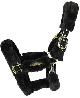 Kentucky Lammfell Versandhalfter - Schwarz - Pony