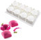 moule silicone dessert, Moule en silicone pour Glace Chocolat Pâtisserie Dessert, 8 Trous Forme de carrés Haut Rond