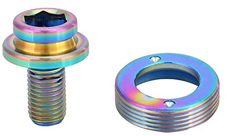 Alomejor Fahrrad Stammbolzen Titanlegierung M5 x 18mm Mountainbike Rennrad Schrauben mit Unterlegscheiben Schrauben Set für Fahrrad(Bunt)