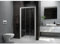 Paroi de douche porte coulissante 3 vantaux 1000x1900 mm verre transparent profilé blanc ATOUT 3 Leda