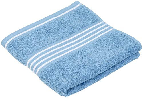 Handtuch Badehandtuch Sporthandtuch | 100% Baumwolle | Blau-Weiß | 50x100 cm