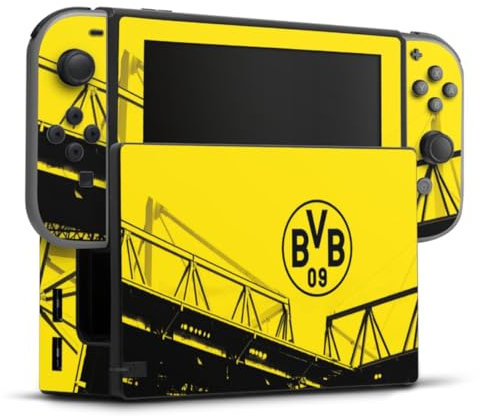 DeinDesign Skin kompatibel mit Nintendo Switch Folie Sticker Borussia Dortmund BVB Fanartikel