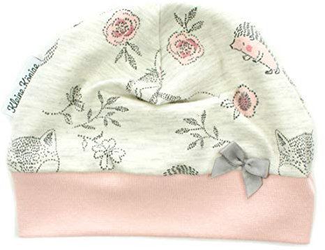 Kleine Könige Mütze Baby Mädchen Beanie · Modell Igel Cutie Pies, Altrosa · Ökotex 100 Zertifiziert · Größe 86/92
