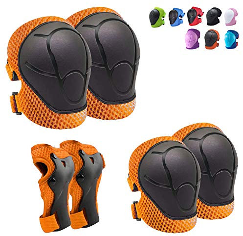 CKE Kinder Knieschützer für Kinder/Jugendliche, Ellbogenschützer Schutzvorrichtungen für Jungen Mädchen 2-14 Jahre alt Kinder Schutzausrüstung Set für Skating Radfahren Fahrrad Rollerblading Roller