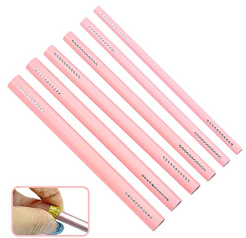 NICENEEDED 6Pcs Set di Bastoncini per Modellare Le Unghie Rosa C Curve Suggerimenti per Nail Art Curva per Aste In Metallo Bastoncini per Unghie Suggerimenti per Nail Art Strumento per Modellare