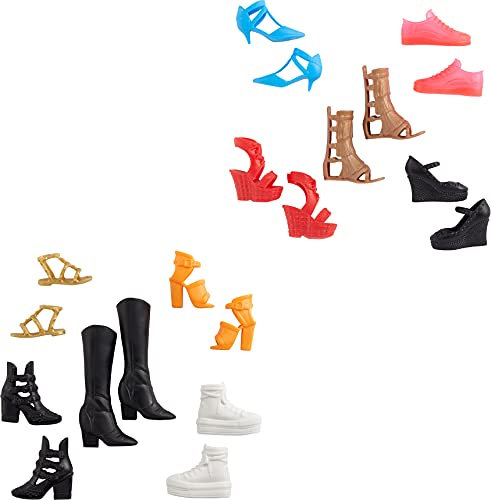 Barbie 900 GWB14 EA Shoes Accessories CDU, Multicolour