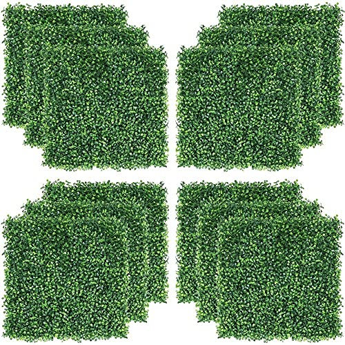 Sichtschutzzaun Künstliche Pflanzenwand Dekorative Zäune 12Pcs künstlich buchsbaum Pflanzen Wand sichtschutz Balkon Privatsphäre von Terrassenbereichen im Freien Pflanze Rasen Wand GCSQF210724(Co
