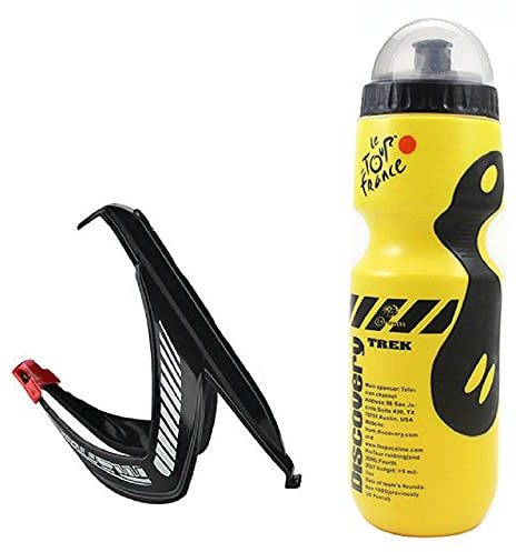 Porte-bouteille et gourde légère de 600 ml pour vélo de route, VTT et vélo pour enfant Jaune
