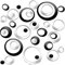 3D Spiegel Wandtatto, 48Pcs Abnehmbare Acryl Spiegel, Circle Mirror Wall Stickers, Einstellung Wandaufkleber Aufkleber, Oberfläche Wandtattoos, für Schlafzimmer, Wohnzimmer, Haus Deko
