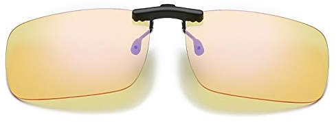 TopHomer Clip Blaulichtfilter Schutz, gelb/klar Anti-Blaulicht-Brille PC Mobile TV Gaming Brille, Anti-Ermüdungsbrille auf PC-Bildschirmen