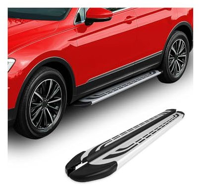 Marchepieds latéraux pédale Compatible avec Audi Q7 4LB 2006-2015 Aluminium 2X Gris