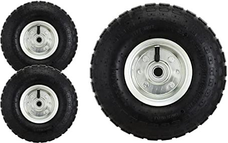 10 Pneumatic Wheels For Sack Trucks/Trolleys/Wheelbarrows (Set Of 4)