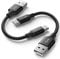 Short USB C Cable 30CM, 2Pack USB A to C, 3A Fast Charger for Samsung Galaxy S23 S22 S21 Plus, A55 A15 A35, iPhone 15/16 - Black
