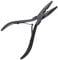 EHDIS Hair Extension Pliers in Stainless Steel, Mini Hair Pliers with 1 Hole, Multi Functional Hair Extension Tool For Hair Apply&Remove Micro Ring Loop, Black