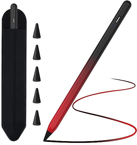 TQQ Stift für iPad 2018-2025, Schnellladefunktion, Palm-Ablehnung und Neigungssensitivität Pencil für Apple iPad Air 7/6/5/4/3, i-Pad 11-6, i-Pad Pro M4/M3/M2/12.9, Mini 5/6