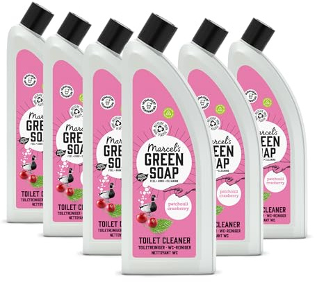 Marcel's Green Soap - Nettoyant pour toilettes Patchouli - Tue les bactéries et laisse un parfum frais sans eau de Javel - Végétalien - 750 ML - 6 Paquets