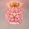 Hängelampe Kreative Blume Pendelleuchte E27 Stil Blütenblatt Hängeleuchte Dekorative Kreativ Kronleuchter Deckenlampe Deckenleuchte Lampe Schlafzimmer Küche Esszimmer Flur, Gold Rosa Grün (Rosa)