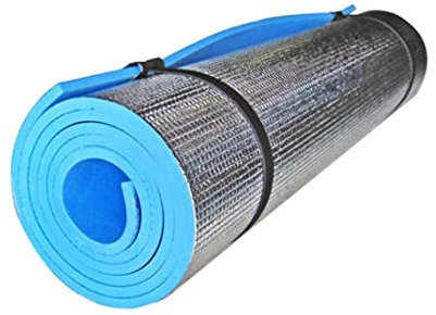 Schaumschlafpad- extra dicke Campingmatte- Eva Aluminiumfolie Feuchtigkeitsdichte Matte, geschlossener Zellschaum-Schlafkissen für Kinderbetten, Zelte, Schlafsäcke und Schlafplätze (180*50*0,6 cm)