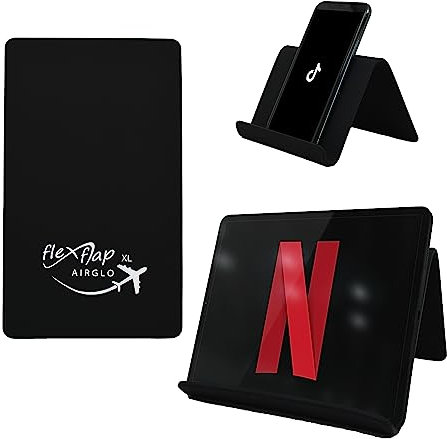 Airplane Travel Essentials for Flying Flex Flap Cell Phone Holder & Flexible Tablet Stand for Desk, Bed, Treadmill, Home & In-Flight Airplane Travel Accessories - Travel Must Haves Cool Gadgets (XL)