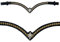 Leone Equipment Stirnriemen Pferd Glitzer in Geschenkbox (Cob/Vollblut, Gold Steine/Schwarz Leder)