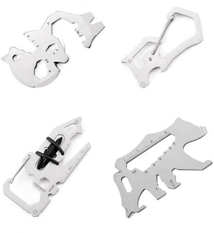 4x Set verschiedene Pocket Tool Flaschenöffner Schraubenzieher Schlüsselanhänger