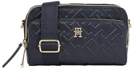 Tommy Hilfiger Damen Iconic Camera Bag Mono Crossovers, Space Blue