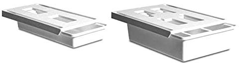 Brensty Unter Schreibtischschublade, Schreibtischschublade [2Pack, M + S], Selbstklebende Unter Schreibtischablage für Stifte/Bleistifte/SchlüSsel/Besteck und Mehr