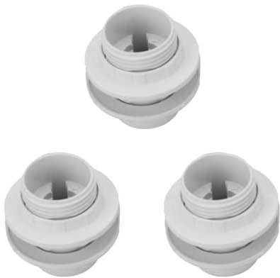 3x Kunststoff Einbaufassung E14 Lampenfassung Maximal 250V/40 Watt zum Einbau Max. 25mm Wandstärke | perfekt für den Einbau in Wandschränke, Möbel