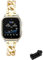 Metall Armbänder für Garmin Venu Sq 2/Venu Sq 2 Music Armband Damen Edelstahl Verstellbares Elegantes Ersatzarmband Kompatibel mit Garmin Venu Sq 2/Venu Sq 2 Music Uhrenarmband für Frauen (Gold)