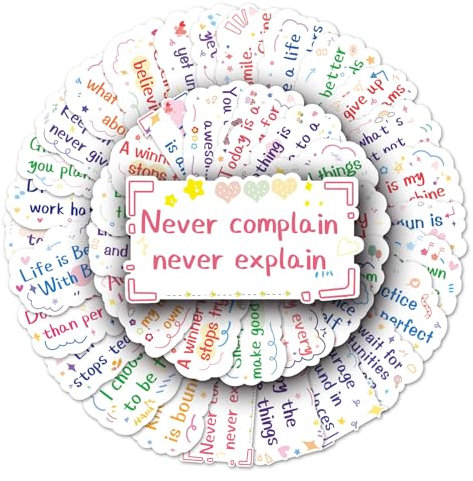 Empowering Motivational Stickers for Students & Teachers, 50PCS Positive Quote Decals for Water Bottles, Journals & Laptops - Inspirational Vinyl Stickers for Daily Encouragement