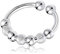 Anxiety Ring Silber,Anti Stress Ringe,Angst Fidget Rings,mit Kugeln Spinner Akkupressurringe,Antistress Entspannung Daumenring,Entspannungsring,fingernägel,Skillring Stressring für Damen (silbrig)