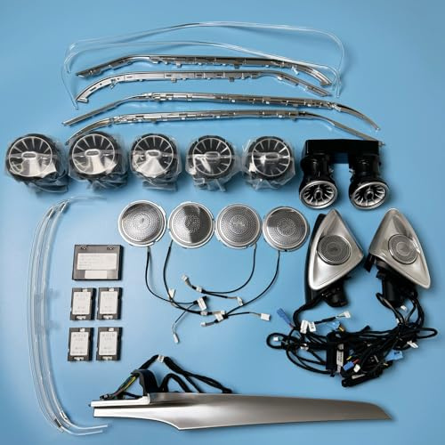 Kit de climatisation lumineux à 64 couleurs LED pour voiture, 7 pièces, contrôle d'écran, pour Mercedes Benz Classe C W205 GLC X253
