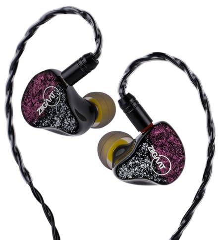 LINSOUL ZiiGaat Odyssey In-Ohr-Monitor, 1DD+3BA Hybrid IEM-Kopfhörer, kabelgebundene Gaming-Kopfhörer, professionelle klangisolierende In-Ear-Monitore mit abnehmbarem IEM-Kabel für Bass-Liebhaber