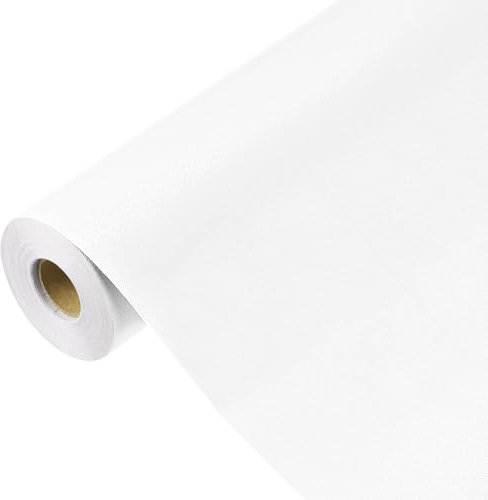 sourcing map 1500 x 60cm White Wallpaper, Peel and Stick Wallpaper, White Contact Paper Solid Color Vinyl Self-Adhesive Wall Paper Decorative for Wall Covering