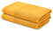LOOKS BY WOLFGANG JOOP 2X Handtuch 50x100 cm – 100% Baumwolle Doppelpack Luxus Handtücher mit Aufhänger & Logostick, 2er Set Handtücher gelb