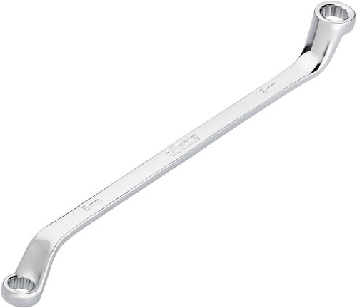 Vigor chiave a doppio anello V7750-8X9, SW 8 x 9 mm, profilo esagonale doppio esterno, sfalsamento di 15 gradi, lunghezza 184 mm, cromato lucido, secondo DIN 838/ISO 10104'.